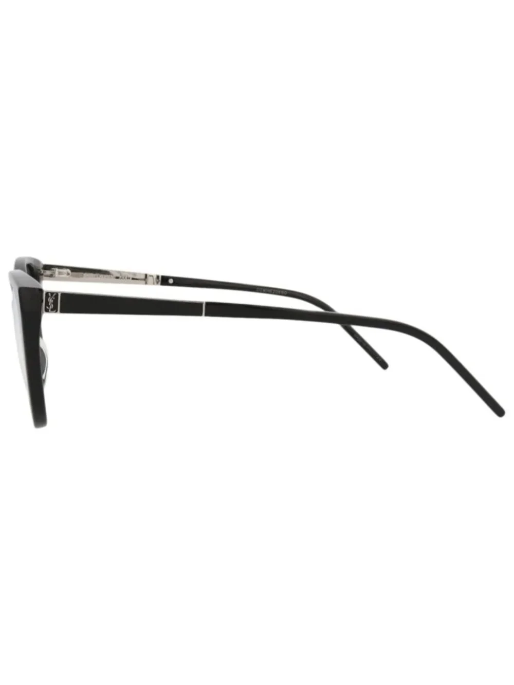 New Saint Laurent Women's Eyeglasses Cat Eye Acetate Frame Black Silver